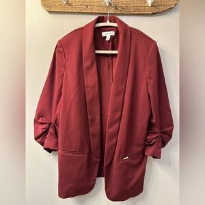 Nine West Women's Deep Red Blazer Size Large